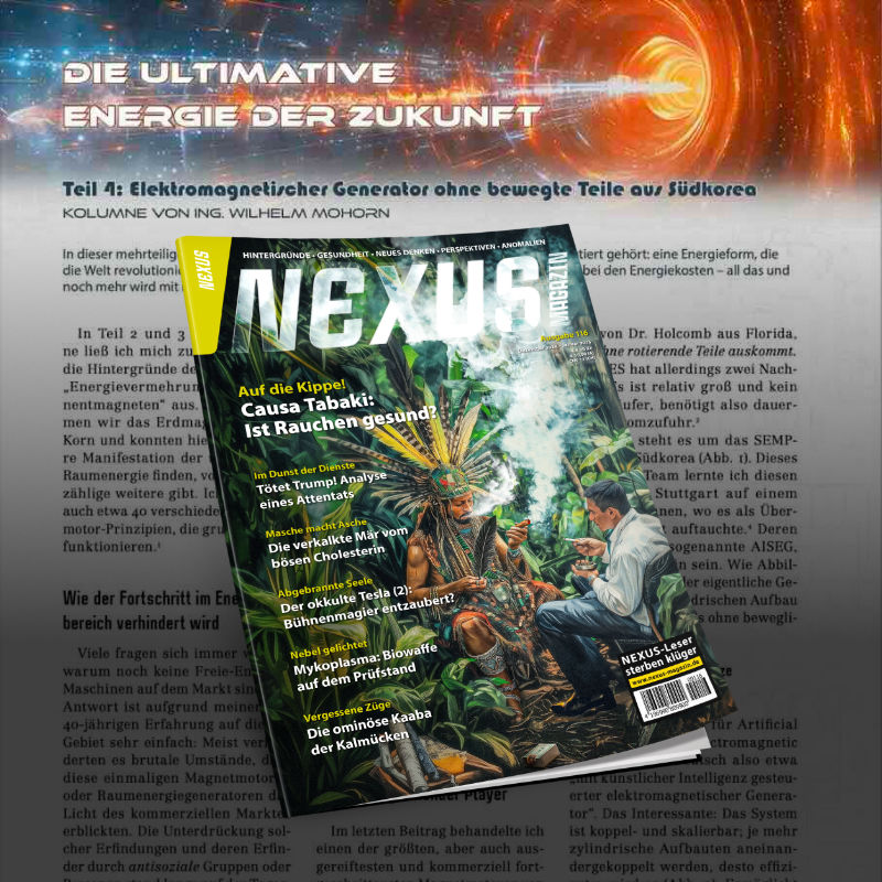 Artikel von Ing. Wilhelm Mohorn &ndash; Teil 4: Elektromagnetischer Generator ohne bewegte Teile aus S&uuml;dkorea&nbsp;